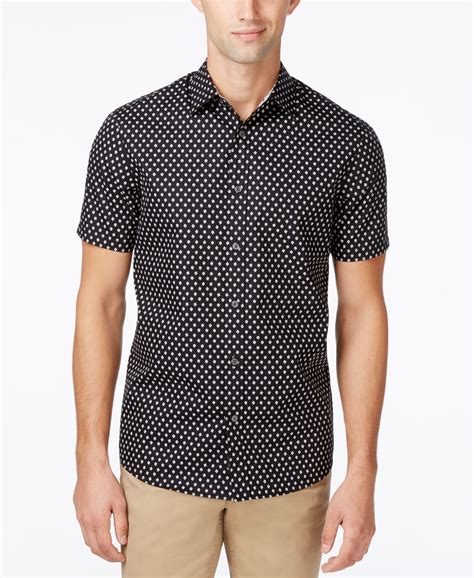 michael kors mens short sleeve button down|Michael Kors men's shirts.